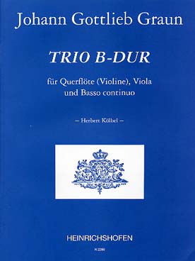 Illustration de Trio en si b M pour flûte (ou violon), alto et basse continue