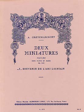 Illustration de 2 Miniatures faciles op. 145 - N° 1 : Souvenir de l'ami lointain