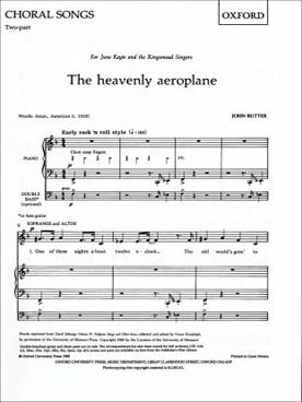 Illustration de The heavenly aeroplane pour 2 voix et piano