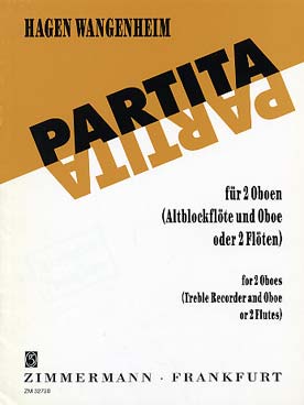 Illustration de Partita pour flûte à bec alto et hautbois ou 2 flûtes traversière ou 2 hautbois