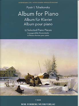 Illustration tchaikovsky album pour piano : 12 pieces
