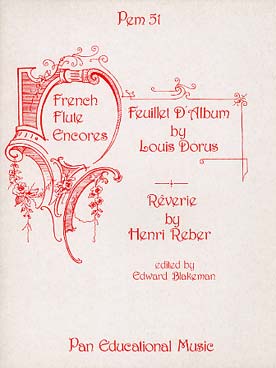 Illustration de FRENCH FLUTE ENCORES : DORUS Feuillet d'album - REBER Rêverie