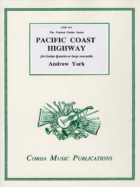 Illustration de Pacific coast highway for guitar quartet or large ensemble