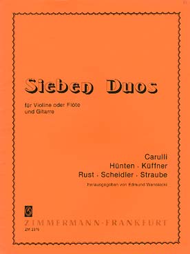 Illustration de SIEBEN DUOS : Carulli, Hünten, Küffner, Rust, Scheidler, Straube