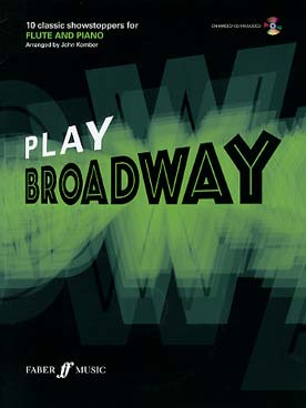 Illustration play broadway avec cd flute