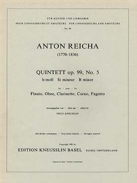 Illustration reicha quintette op. 99/5 en si min