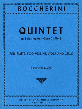 Illustration de Quintette op. 21/6 en mi b M pour flûte, 2 violons, alto et violoncelle