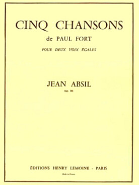 Illustration absil cinq chansons de paul fort