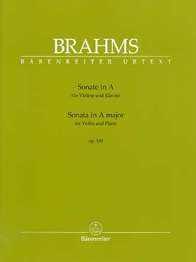 Illustration de Sonate op. 100 en la M, édition critique de Clive Brown (anglais et allemand)