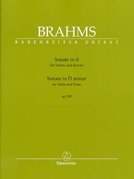 Illustration brahms sonate n° 3 op. 108 en re min