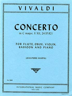 Illustration de Concerto F. XII N° 24 en do M pour flûte hautbois, violon, basson et piano