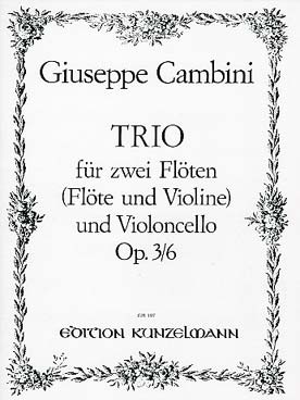 Illustration cambini trio pour 2 flutes/cello op. 3/6