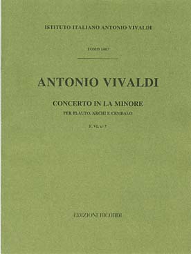 Illustration de Concerto F VI n° 7 en la m pour flûte,  cordes et orgue