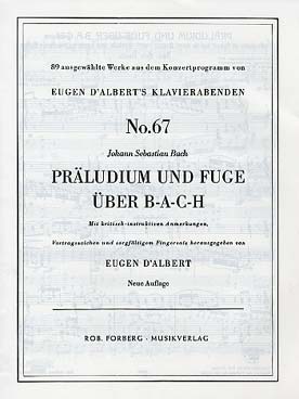 Illustration de Prélude et fugue d'après B-A-C-H