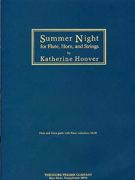 Illustration hoover summer night flute/cor/piano