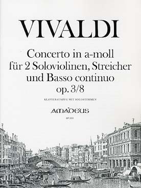 Illustration vivaldi concerto op.  3/ 8 rv522 la min