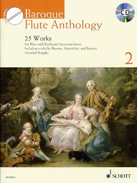 Illustration de BAROQUE FLUTE ANTHOLOGY - Vol. 2 : 25 pièces de Rameau, Barsanti Montéclair... avec CD d'écoute