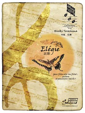Illustration de Élégie pour flûte alto (ou flûte), guitare et percussions ad. lib