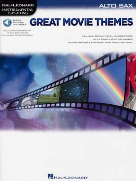 Illustration great movie themes saxophone