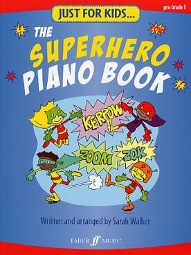Illustration superhero piano book (the)