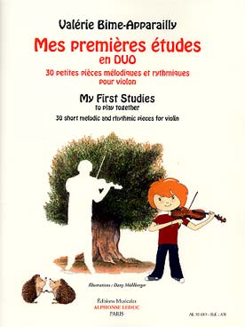 Illustration de Mes Premières études en duo : 30 petites pièces mélodiques et rythmiques pour violon et piano