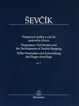 Illustration de Op. 7 : Exercices pour préparer le trille & développement en doubles cordes 1re et 2e position (anglais/allemand)