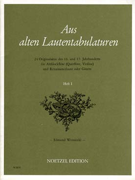 Illustration de AUS ALTEN LAUTENTABULATUREN : 24 pièces originales des 16e et 17e siècles - Cahier 1