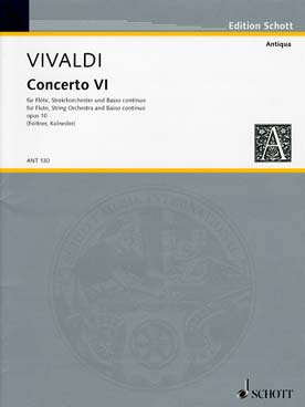Illustration de Concerto N° 6 op. 10/6 RV 437 pour flûte, cordes et b.c.