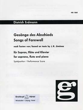 Illustration de Gesänge des Abschieds Songs of Farewell pour soprano, flûte et piano