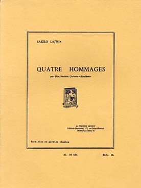 Illustration de 4 Hommages pour flûte, hautbois, clarinette en la et basson