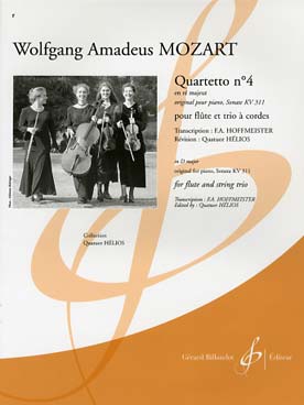 Illustration mozart quatuor n° 4 en re maj k 311