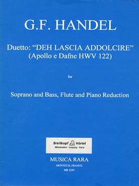 Illustration de "Deh lascia addolcire" HWV 122 pour soprano, basse, flûte et piano