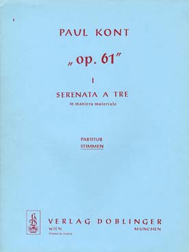 Illustration kont serenata a tre op. 61 parties