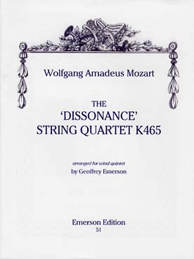 Illustration de Quintette à vent d'après K 465 en do M 'The Dissonnance' - Parties seules