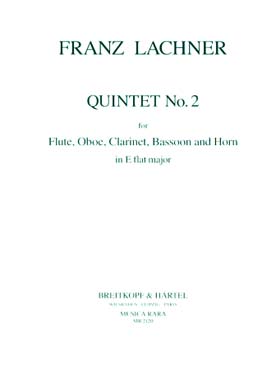 Illustration de Quintette N° 2 en mi b M pour flûte, hautbois, clarinette, cor et basson - parties séparées