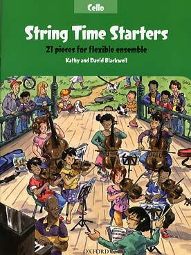 Illustration de String time starters : 14 pièces pour ensemble flexible de cordes avec piano - Parties de violoncelle
