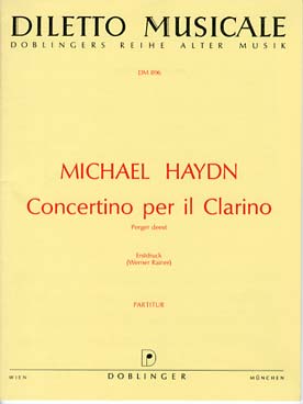 Illustration de Concertino per il clarino pour clarino en ré, 2 violons, alto et basse continue - Conducteur