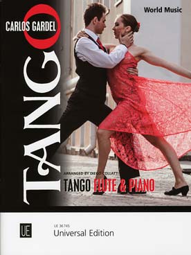 Illustration gardel tango flute & piano