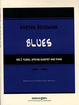 Illustration de Blues pour 2 tubas, quatuor à cordes et piano - Conducteur