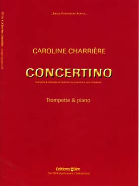 Illustration de Concertino pour trompette et orchestre de chambre ou ensemble à vent et timbales, réd. piano