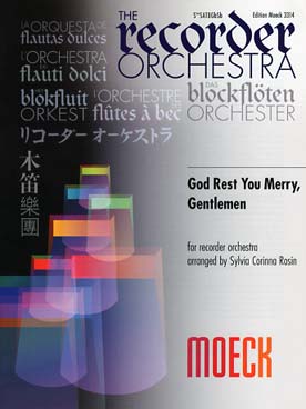 Illustration de God rest ye merry gentlemen : für blockflöten-ensemble, conducteur et 7 parties