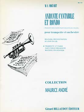 Illustration de Andante cantabile et rondo pour trompette et orchestre, réd. piano
