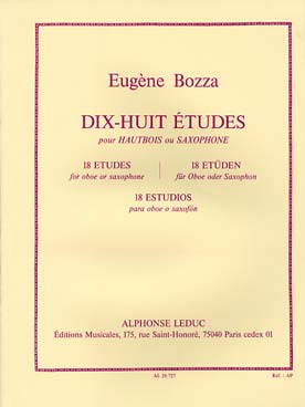 Illustration de 18 Études pour hautbois ou saxophone