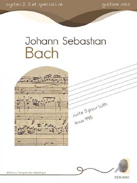 Illustration bach js suite n° 3 pour luth bwv 995