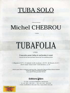 Illustration de Tubafolia pour tuba et orchestre à vent - Parties séparées