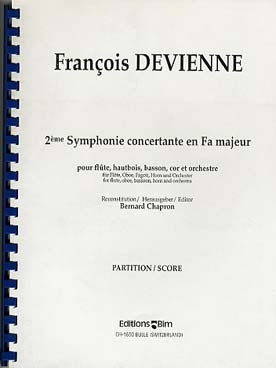 Illustration de Symphonie concertante N° 2 en fa M pour flûte, hautbois, basson, cor et orchestre