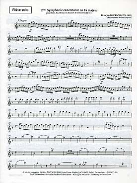 Illustration de Symphonie concertante N° 2 en fa M pour flûte, hautbois, basson, cor et orchestre