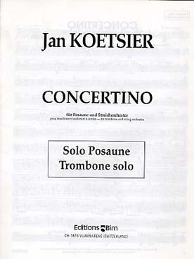 Illustration de Concertino pour trombone et orchestre à cordes