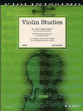 Illustration de VIOLIN STUDIES : les 100 plus importantes études