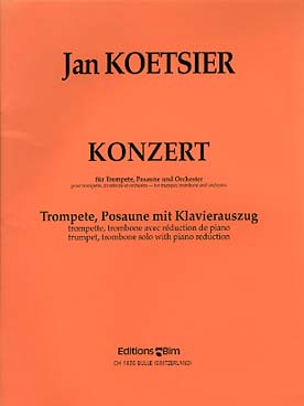 Illustration de Konzert pour trompette, trombone et orchestre, réd. piano